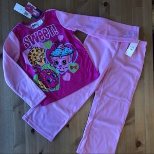 Shopkins Girls’ 2-piece Fleece Pajama Set